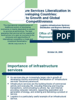 Infrastructure Services Liberalization in Developing Countries: Key To Growth and Global Competitiveness