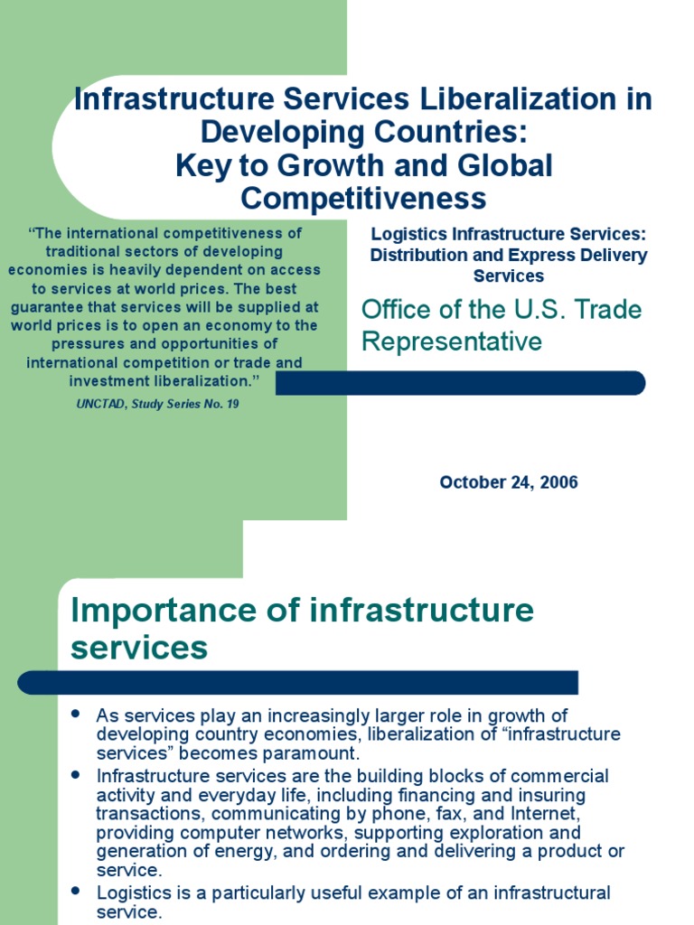 Infrastructure Services Liberalization in Developing Countries: Key To ...