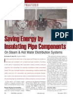 Saving Energy by Insulating Pipe Components: On Steam & Hot Water Distribution Systems