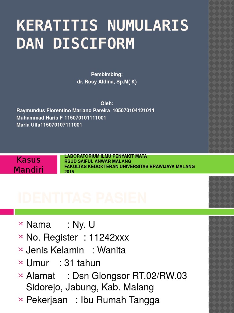 KASMAN Keratitis Numularis - Disciform | PDF