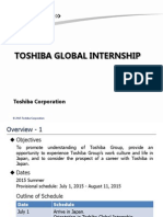 Introduction of Toshiba Global Internship