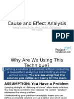 Cause and Effect Analysis