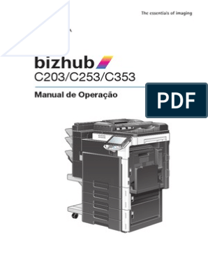 Bizhub C203 C253 C353 Um User Manual 1 1 1 Pt Papel Fax