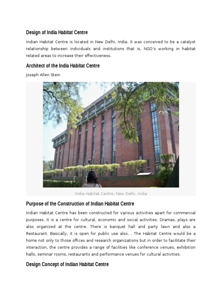 Design of India Habitat Centre