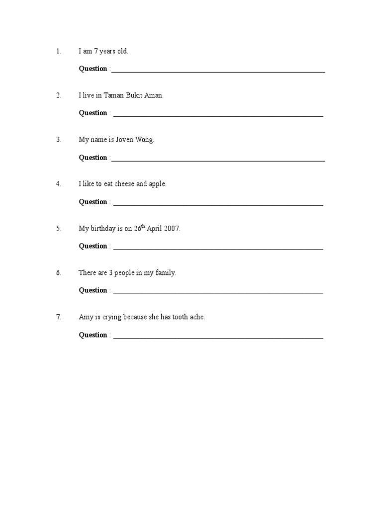 I Am 7 Years Old | PDF | Leisure