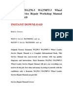 Komatsu WA270-3 WA270PT-3 Wheel Loader Service Repair Workshop Manual DOWNLOAD PDF