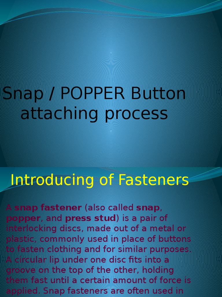 Snap & Popper Att Process PDF Calibration Mechanical Engineering