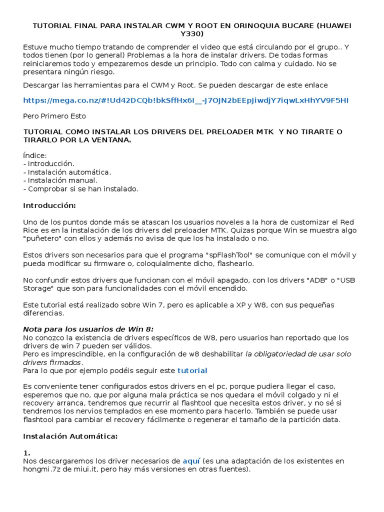 Drivers orinoquia bucare y330-u05