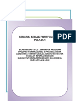 Modul Kursus: Senarai Semak Portfolio PDP Pelajar