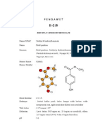Pengawet: Nama Iupac: Methyl 4-Hydroxybenzoate Nama: Metil Paraben