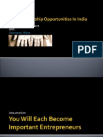 Entrepreneurship Opportunities in India