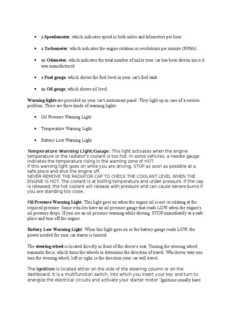 Drivers Ed Notes 1 | PDF | Airbag | Anti Lock Braking System