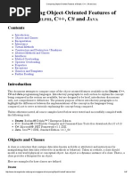 Comparing Object-Oriented Features of Delphi, C++, C# and Java