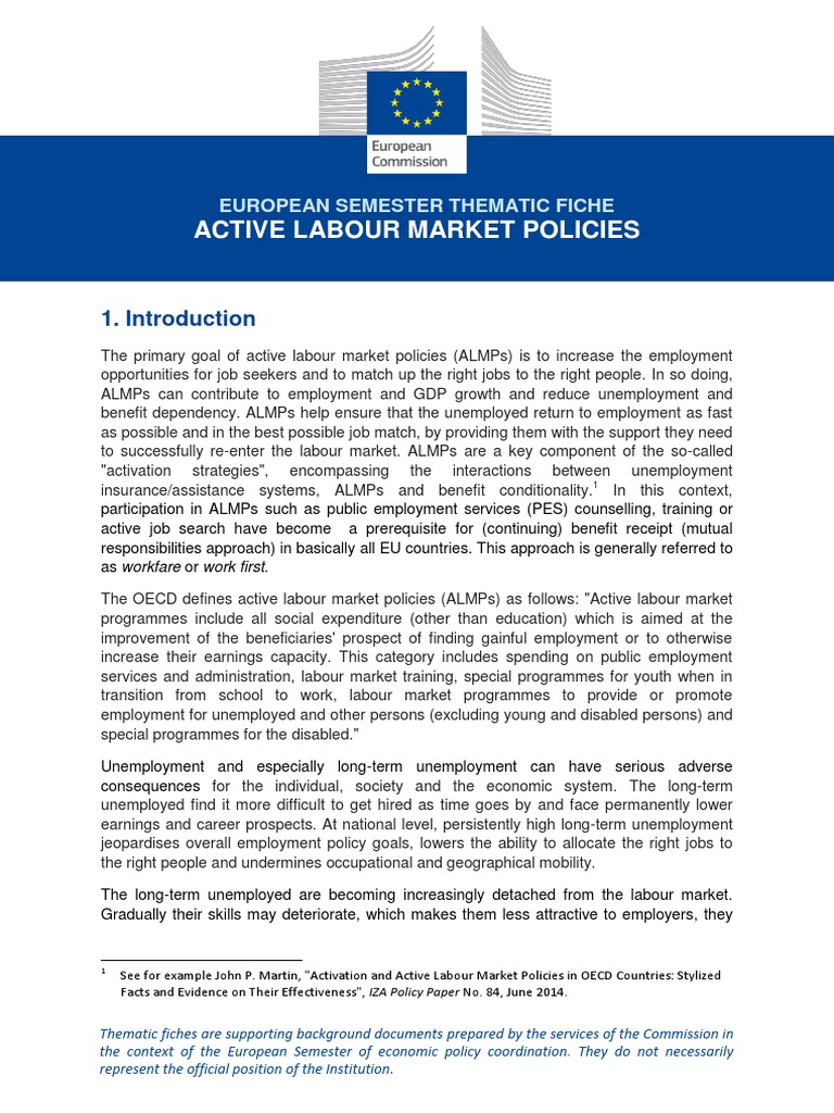 case study on labour market policies