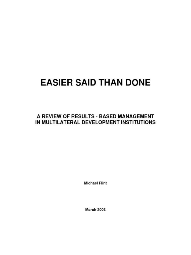 Results-Based Management in Development | PDF | Inter American ...