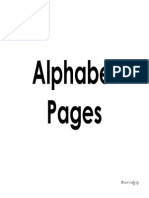 Alphabet Pages Pre School