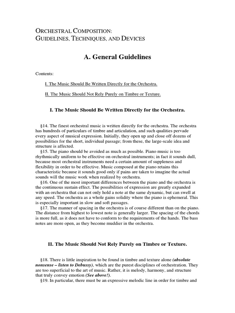 Orchestral Composition PDF Musical Instruments Double Bass