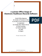 Physician Office Usage of Electronic Healthcare Records Software