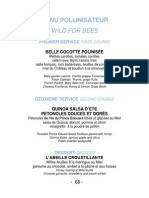 Wild for Bees Menu