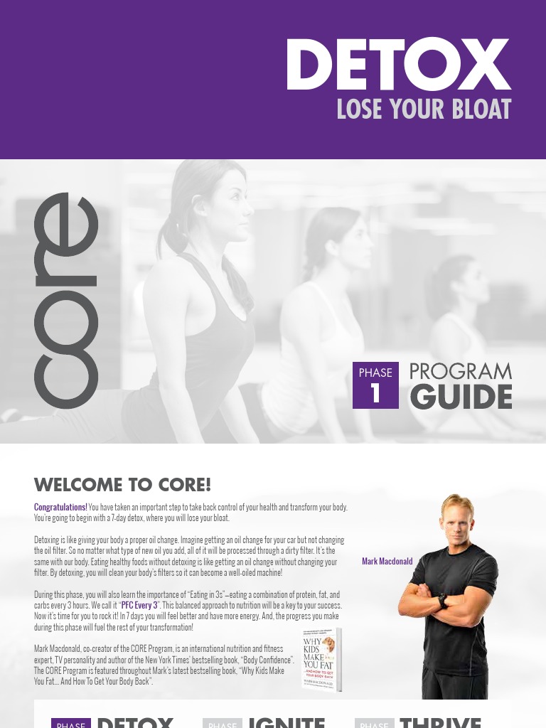 Core Guide Detox Web | PDF | Meal | Lunch