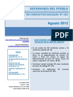 Reporte n 102 Defensoria Del Pueblo Agosto 2012