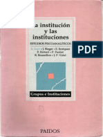 La Institucion y Las Instituciones de Jean Vidal