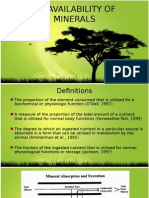 Bioavailability of Minerals