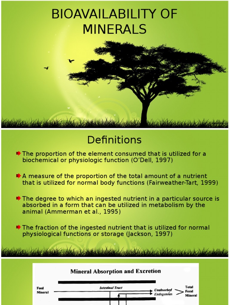 Mineral Bioavailability in Animal Nutrition | PDF | Chelation ...