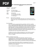Bis 1001 - Programming For Iphone, Ipod Touch, and Ipad Devices