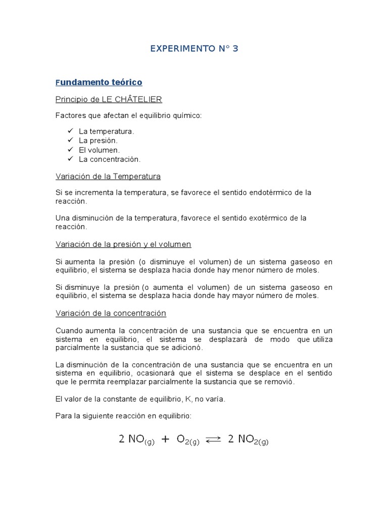 Equilibrio Químico de BaCrO4 y BaCr2O7 | PDF | Equilibrio químico ...