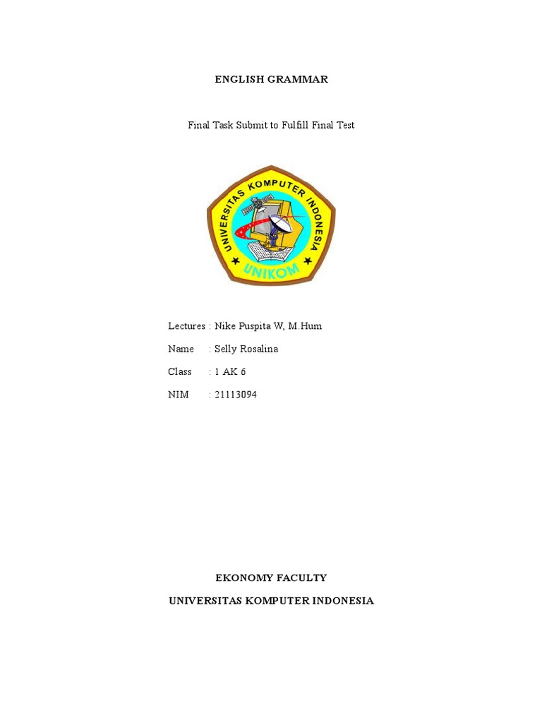 Makalah Bahasa Inggris English Grammar Docx Verb English Grammar