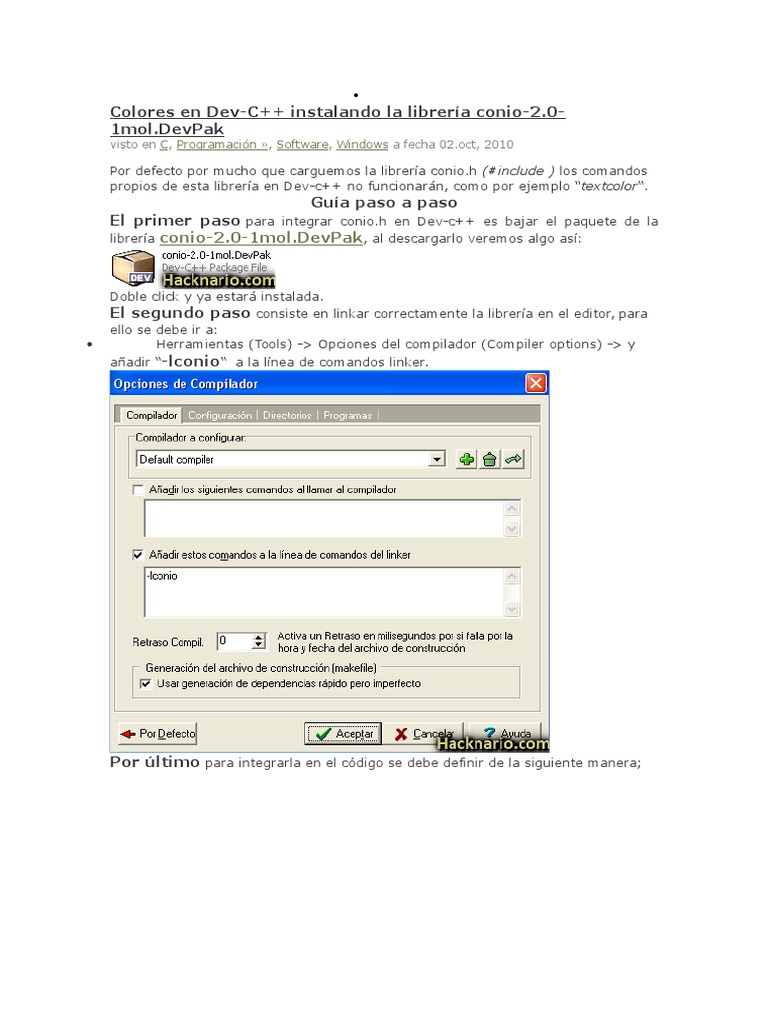 Colores en Dev-C++ con conio.h | PDF | Arte