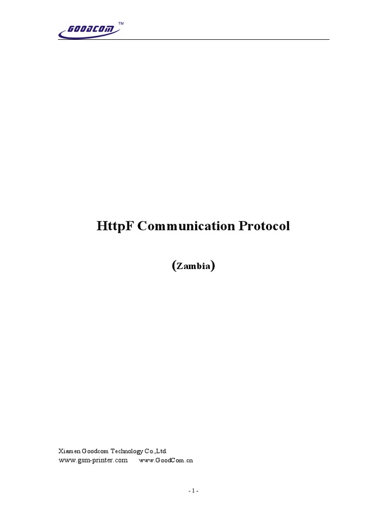 Goodcom HttpF Protocol Overview | PDF | Hypertext Transfer Protocol ...