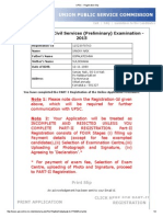 UPSC - Registration Slip