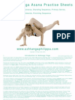 Ashtanga Yoga Asana Practise Sheets