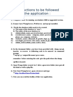 The Instructions To Be Followed For Using The Application