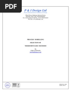 Process Modelling Selection of Thermodynamics Methods