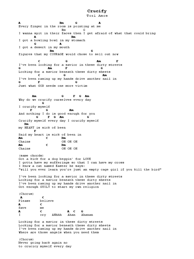 Tori Amos Crucify | PDF