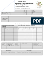 Indian Institute of Technology Kanpur: Students Gymkhana Component Issue Form