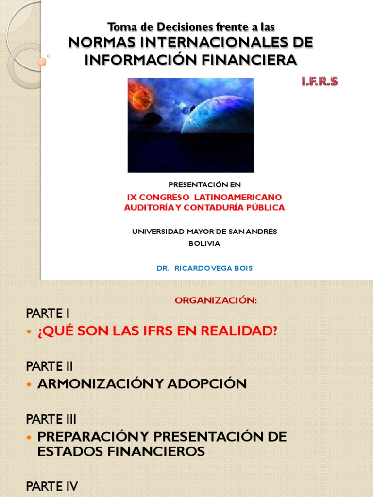 Normas Internacionales de Información Financiera PDF | PDF | normas ...