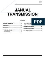 Mitsubishi Pajero Workshop Manual 22 - Manual Transmission