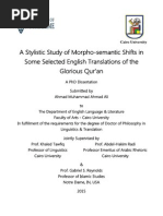 Download A Stylistic Study of Morpho-semantic Shifts in Some Selected English Translations of the Glorious Quranpdf by Ahmed Ali SN270383796 doc pdf