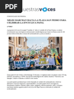 EspNota de prensa marcha medioambiente en Vaticanoañol Press Release