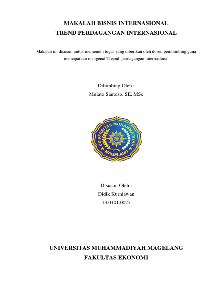 Makalah Perdagangan Internasional