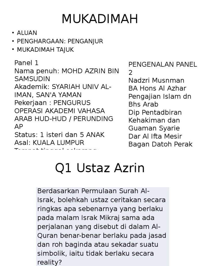 Peristiwa Israk Mikraj Nabi Muhammad S Pdf