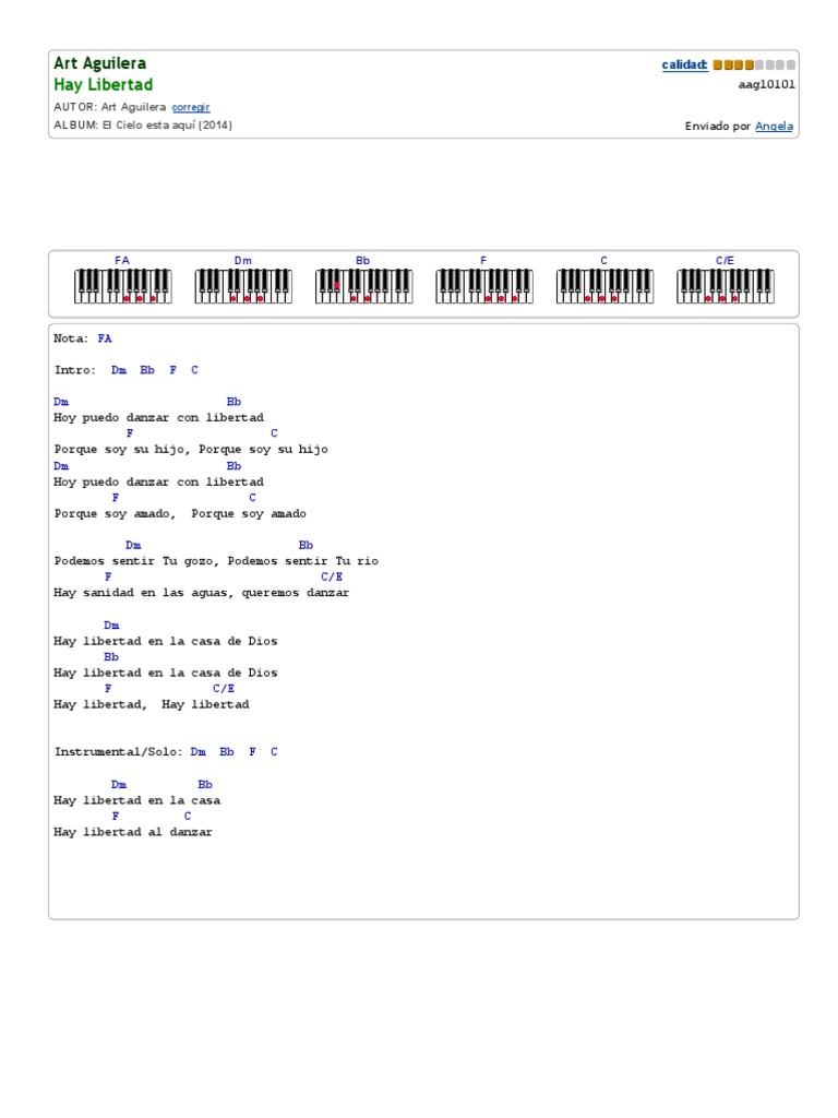 Art Aguilera Hay Libertad Letra Y Acordes Musica Grabada