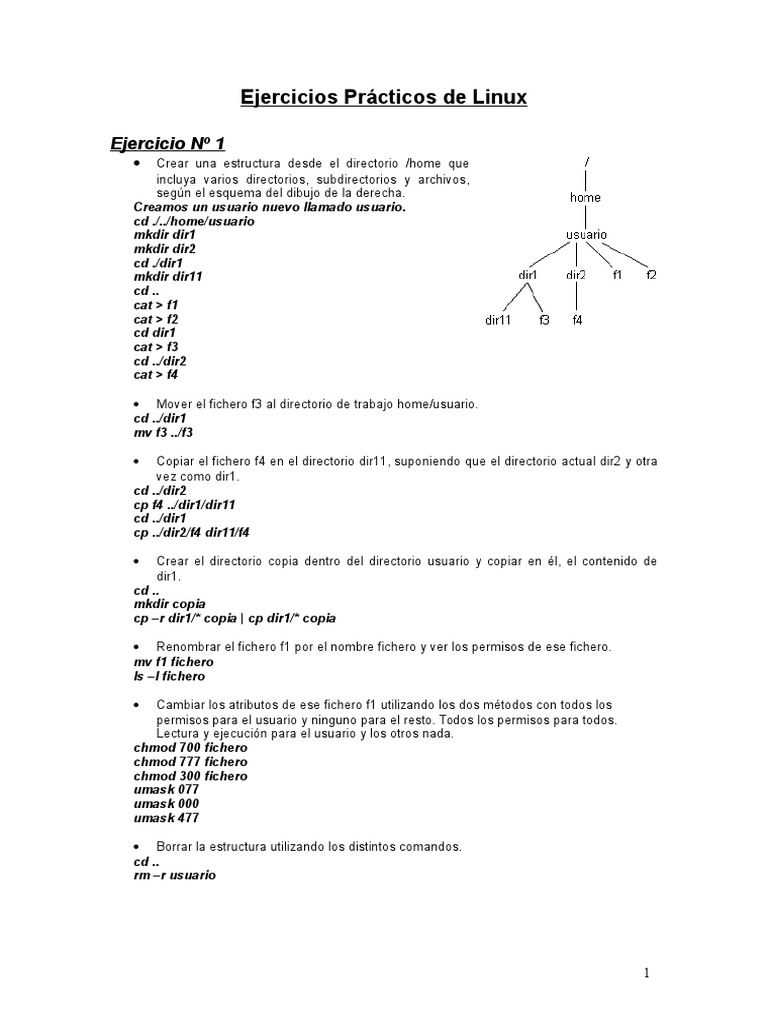 Ejercicios Prácticos de Linux | PDF | Archivo de computadora | Disco ...