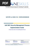 SAP BPC Security Management Process Implementation Guide