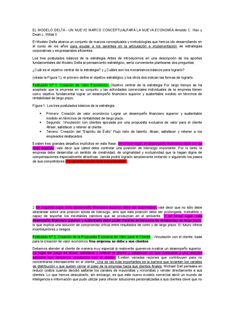 El Modelo Delta | PDF | Producto (Negocio) | Cliente
