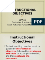 edu555 week 8 instructional objectives